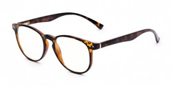 Angle of The Cole Computer Reader in Tortoise, Women's and Men's Retro Square Reading Glasses