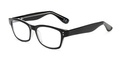 Angle of The Conan Multi Focus Reader by Foster Grant in Black, Women's and Men's Rectangle Reading Glasses