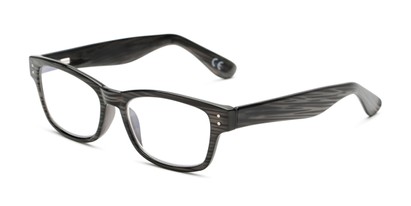Angle of The Conan Multi Focus Reader by Foster Grant in Grey, Women's and Men's Rectangle Reading Glasses