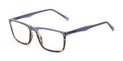 Angle of The Connor in Blue/Tortoise Fade, Men's Rectangle Reading Glasses