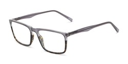 Angle of The Connor in Grey/Tortoise Fade, Men's Rectangle Reading Glasses