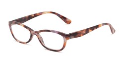 Angle of The Coraline in Purple Tortoise, Women's Cat Eye Reading Glasses
