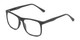 Angle of The Cumberland Multifocal Reader in Matte Black, Women's and Men's Square Reading Glasses