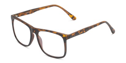 Angle of The Cumberland Multifocal Reader in Matte Tortoise, Women's and Men's Square Reading Glasses