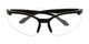 Folded of The David Bifocal Safety Glasses in Black with Clear Lenses
