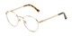 Angle of The Dawson Blue Light Reader in Gold, Women's and Men's Round Computer Glasses