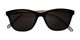 Folded of The Delilah Reading Sunglasses in Black with Pink & Stripes / Smoke