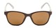 Front of The Delilah Reading Sunglasses in Brown with Mint & Stripes / Amber