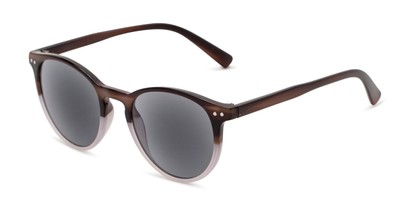 Angle of The Dixon Reading Sunglasses in Brown Fade with Smoke, Women's and Men's  