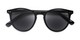 Folded of The Dixon Reading Sunglasses in Black with Smoke