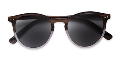 Folded of The Dixon Reading Sunglasses in Brown Fade with Smoke
