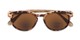 Folded of The Drama Bifocal Reading Sunglasses in Light Tortoise with Amber