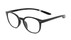 Angle of The James in Shiny Black, Men's Round Reading Glasses
