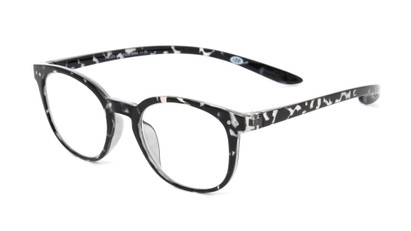 Angle of The James in Shiny Grey Tortoise, Men's Round Reading Glasses