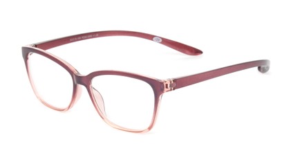 Angle of The Sadie in Purple to Pink, Women's Square Reading Glasses