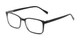 Angle of The Edward Blue Light Reader in Black, Men's Rectangle Computer Glasses