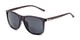 Angle of The Everett Bifocal Reading Sunglasses in Dark Grey with Smoke, Men's Square Reading Sunglasses