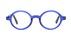 Front of The Bookworm in Crystal Royal Blue/Black Temples