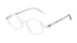 Angle of The Bookworm in Crystal Clear, Women's and Men's Round Reading Glasses