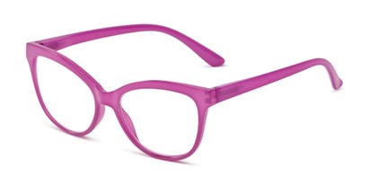 Angle of The Farrah in Purple Orchid, Women's Cat Eye Reading Glasses