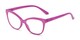 Angle of The Farrah in Purple Orchid, Women's Cat Eye Reading Glasses