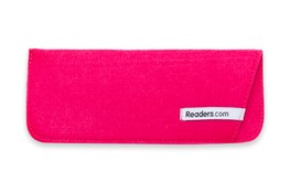 Angle of The Felt Reading Glasses Pouch in Pink, Women's and Men's  Soft Cases / Pouches