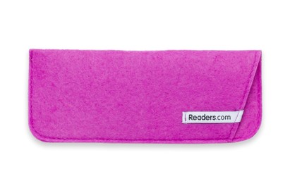 Angle of The Felt Reading Glasses Pouch in Purple, Women's and Men's  Soft Cases / Pouches