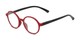 Angle of The Fletcher in Matte Red/Black, Women's and Men's Round Reading Glasses