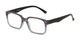 Angle of The Fritz Computer Reader in Grey with Yellow, Men's Rectangle Reading Glasses