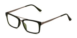 Angle of The Fulham Bifocal in Matte Olive Green, Men's Rectangle Reading Glasses