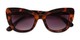 Folded of The Harper Bifocal Reading Sunglasses in Brown Tortoise with Gradient Smoke