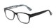 Angle of The Iconic in Black, Mickey Mouse Print, Women's and Men's Rectangle Reading Glasses