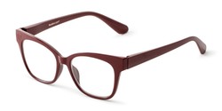 Angle of The Jane in Berry, Women's Cat Eye Reading Glasses