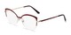 Angle of The Jasmine in Red, Women's Cat Eye Reading Glasses