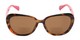 Front of The Jenny Bifocal Reading Sunglasses in Tortoise & Hot Pink /Amber