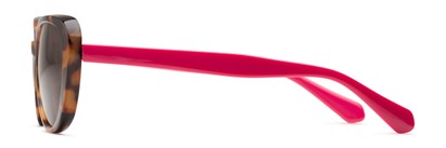 Side of The Jenny Bifocal Reading Sunglasses in Tortoise & Hot Pink /Amber