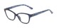 Angle of The Josie in Blue/Multicolor Tortosie, Women's Cat Eye Reading Glasses