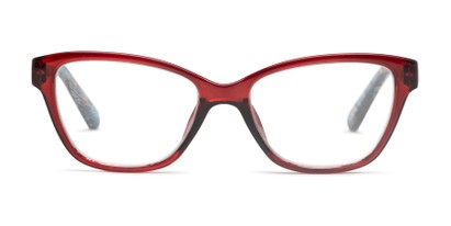 Front of The Josie in Berry/Multicolor Tortoise