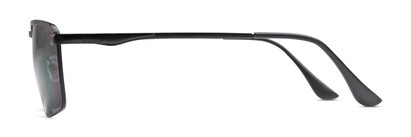 Side of The Ken Bifocal Reading Sunglasses in Matte Black with Smoke