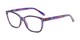 Angle of The Kiki in Purple, Women's Cat Eye Reading Glasses