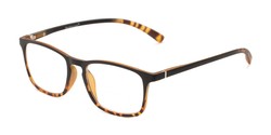 Angle of The Lancaster Bifocal in Matte Black & Brown Tortoise, Women's and Men's Square Reading Glasses