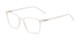 Angle of The Landry in Matte Clear, Women's and Men's Square Reading Glasses