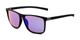 Angle of The Larimore Reading Sunglasses in Matte Black with Blue/Green Mirror, Men's Rectangle Reading Sunglasses