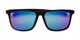 Folded of The Larimore Reading Sunglasses in Matte Black with Blue/Green Mirror