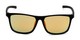 Front of The Larimore Reading Sunglasses in Matte Black with Yellow Mirror