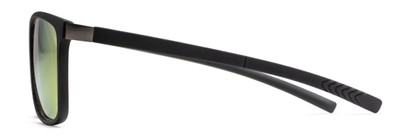 Side of The Larimore Reading Sunglasses in Matte Black with Yellow Mirror