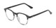 Angle of The Leo Multifocal Reader in Black/Clear, Women's and Men's Round Reading Glasses