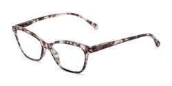 Angle of The Libby Bifocal in Tan Tortoise, Women's Cat Eye Reading Glasses