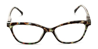 Front of The Libby Bifocal in Green Tortoise