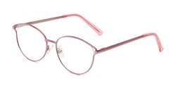 Angle of The Maureen Bifocal in Pink, Women's Cat Eye Reading Glasses